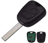 ProPlip - Llave completa con programación electrónica para Peugeot 207 307 Citroen C1 C3 hoja con ranuras carcasa 433 MHz mando a distancia Virgen @Pro-Plip