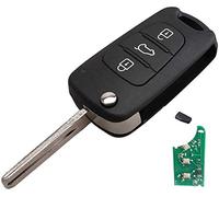 ProPlip Llave Completa con programación electrónica Plip Compatible con IX30 IX35 IX20 I30 I10 I20 I40, Elantra Santa Fe Kia K4 K5 Rio 3 Picanto Ceed Cerato Sportage Soul Mando