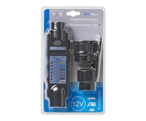 ProPlus 343524 - Juego de comprobador de enchufe con 2 adaptadores