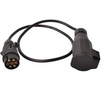 ProPlus 343526 - Cable alargador (0,8 m, conector de 7 pines a enchufe de remolque, 13 pines, enchufe para caravana y acampada)
