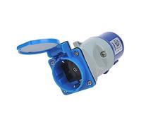 ProPlus 373519 - Adaptador de acoplamiento de clavija IEC industrial macho a toma de corriente schuko hembra