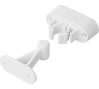 ProPlus - Bloque de puerta con pinza flexible para puerta (2 piezas, soporte de puerta, para caravana/autocaravana, función de bisagra, soporte de puerta flexible para caravana, color blanco