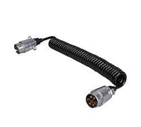 ProPlus Cable en Espiral de 4,5 m con 2 Conectores de 7 Pines de Metal en blíster