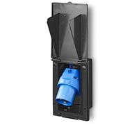 ProPlus Conector de alimentación CEE empotrable Rectangular Negro