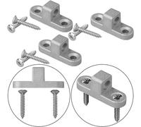 3 ojales para toldos de caravana - Ojal de fijación de metal para barras de techo, ojales de pared seguros para fijación de toldo, montaje con tornillos inoxidables
