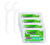 PROPOG Hilo Dental Con Mango Palillos De Dientes 200 Piezas Palillos Interdentales Arcos Dentales Desechables Seda Dental Limpieza De Dientes