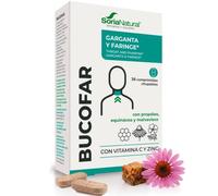 Propoleo Equinacea y Vitamina C con Zinc y Malvavisco - Formula con Miel y Limon Sin Azucar - Apoyo para las Mucosas y Sistema Inmunitario - Bucofar 36 Comprimidos para Chupar Soria Natural