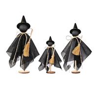 Proporro de bruja embrujada - Figura de Halloween, colgante de miedo | Iluminación de bruja para hablar de tamaño natural con sensor de sonido, decoración del patio de árbol al aire libre, fiesta de t