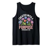 Propósito de la Creación de Dios Efesios 2:10 Fe Floral Camiseta sin Mangas