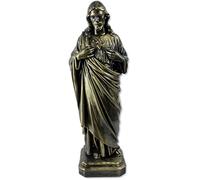 Proposte Religiose Estatua del Sagrado Corazón de Jesús de resina color bronce - 40 cm Made in Italy