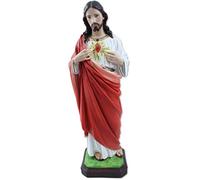 Proposte Religiose Estatua del Sagrado Corazón de Jesús en resina. Altura 40 cm. Pintada a mano.