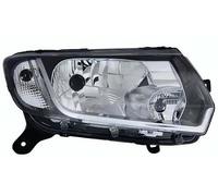 PROPOSTEONLINE Faro fabricado para Dacia Sandero 2012 lado pasajero H4 halógeno con ajuste manual + indicador de dirección 260105344R