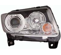 PROPOSTEONLINE Faro fabricado para Jeep COMPASS 2011 derecho H9-P27 halógeno con motor eléctrico Parabólica interior cromada K05182552AE