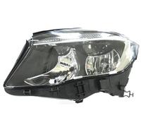 PROPOSTEONLINE Faro fabricado para Mercedes GLA X156 2013 lado conductor H7-H15 halógeno con motor eléctrico parabólica negra A1569061100
