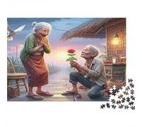 Propuesta romántica para Ancianos Puzzle Mil Piezas para Parejas Idea De Regalo Impresión HD Elección Amazon Reducción De Estrés Papel Grueso 70x50cm/1000pcs