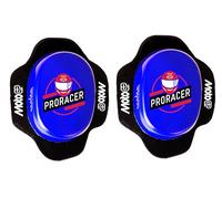 PRORACER Deslizadera de rodilla para motoristas, rodillera deslizantes carretera circuito competicion sliders con logo MotoGP (Azul)