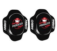 PRORACER Deslizadera de rodilla para motoristas, rodillera deslizantes carretera circuito competicion sliders con logo MotoGP (Negro)