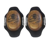 PRORACER Deslizadera de rodilla para motoristas, rodillera deslizantes carretera circuito competicion sliders con logo MotoGP (Madera)