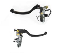 PRORACER Kit bomba de frenos radial y palanca de embrague con manetas plegable anticaida universal para las motos (gris)