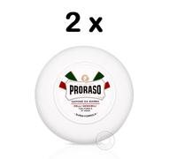 Proraso Afeitado Jabón Olla Blanco / Sensible Avena & Té Verde 150ml 2XPACK