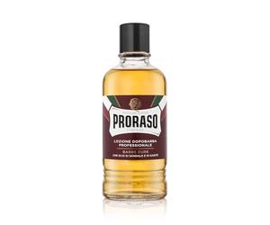 Proraso After Shave Bálsamo, Profesional, con Sándalo y Karité, 400 ml | Hidrata y Alivia la Piel, Sin Parabenos o Siliconas, Sin SLS ni Aceites Minerales, Dermatológicamente Probado, Made in Italy