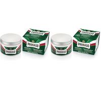 Proraso Crema pre afeitado, 300 ml, crema facial hombre refrescante, crema barba con eucalipto y mentol para un afeitado impecable, regalo hombre, verde (Paquete de 2)