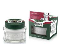 Proraso Crema pre afeitado, 100 ml, crema facial hombre refrescante y tonificante, crema barba hidratante y revitalizante con eucalipto y mentol, verde