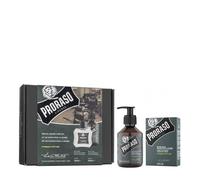 Proraso Cypress & Vetyver (pack dúo), kit de cuidado barba de lujo con jabón de afeitar en tubo y bálsamo para después del afeitado, con aroma de ciprés y bergamota, Made in Italy