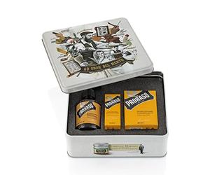 Proraso Kit de cuidado barba hombre Wood & Spice (Pack trío), lujoso set de regalo para hombre con champú, aceite y bálsamo para la barba, Made in Italy