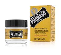 Proraso Wood & Spice Cera para Bigote, 15 ml | Con Manteca de Karité y Cera de Abejas, Cremosa, Sin Parabenos ni Siliconas, Dermatológicamente Probado, Made in Italy