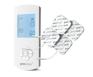 prorelax TENS/EMS Duo Comfort | Aparato de electroestimulación | 2 terapias con un aparato | Terapia natural contra el dolor crónico y para la musculación | Con gran pantalla iluminada
