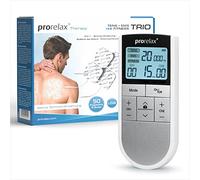 prorelax TENS/EMS Trio | Aparato de electroestimulación | 3 terapias - TENS, EMS, FITNESS | Para relajación, musculación, alivio del dolor | 50 programas | 16 niveles de intensidad
