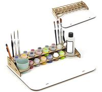 PROSCALE Estación de pintura paint station portátil para modelismo y miniaturas Mesa de trabajo 33 mm tipo pot Porta pinceles, herramientas y agua Compatible con Citadel (33 mm)
