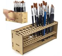 PROSCALE Porta pinceles y herramientas para modelismo miniaturas artistas bellas artes y hobby Soporte versátil mesa y pared con taladros de varios diámetros