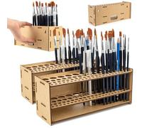PROSCALE Porta pinceles y herramientas para modelismo miniaturas artistas bellas artes y hobby Soporte versátil mesa y pared con taladros de varios diámetros (2x)