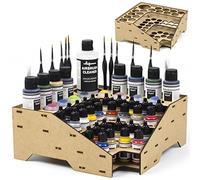 PROSCALE Soporte esquinero organizador de pinturas para modelismo y miniaturas Esquina 26 mm y 36 mm Optimiza escritorios pequeños Compatible con Vallejo, Army Painter y AK (Módulo C)