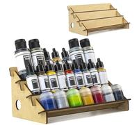 PROSCALE Soporte expositor organizador de pinturas para modelismo y miniaturas Máxima capacidad y visibilidad Estación de pintura Compatible con Vallejo, Citadel, Army Painter, AK entre otros