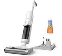 Proscenic F10 Pro Aspiradora sin Cable Inteligente en Seco y Húmedo 3 en 1, Aspiradora y Fregona, Auto-limpieza, Tanque Doble, para Suelos Duros, Pelo de Mascotas, Limpieza de Bordes, Ligera, Blanco