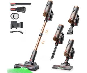 Proscenic P11 Ultr Aspiradora sin Cable 50KPa/500W/50Min, Ligera y Autónoma, Aspiradora Escoba Vertical Potente con Luz Verde, Cepillo Antienredos y Pantalla LED, Alfombras/Suelos/Pelo de Mascotas