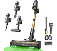 Proscenic P15 Aspiradora sin Cable 580W/50kPa/70Mins, Aspiradora Escoba Vertical Potente con Pantalla Táctile LED, Antienredo y Modo Automático para Suelos/Alfombras/Pelo de Animales