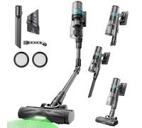 Proscenic P16 Aspiradora sin Cable 55Kpa/550W/65Mins, Aspiradora Escoba Vertical con Tubo Plegable, Cepillo Anti-Enredo y Pantalla Táctile LED para Suelo/Alfombra/Pelos de Mascotas