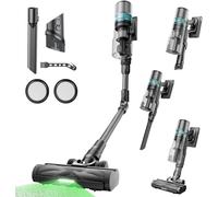 Proscenic P16 Aspiradora sin Cable Potente 50Kpa/550W/65Mins, 6 en 1 Aspiradora Inalámbrica Vertical con Tubo Flexible,1.6 L/Pantalla Táctil LED, Aspirador Escoba para Pelo de Mascota/Alfombra/Suelo