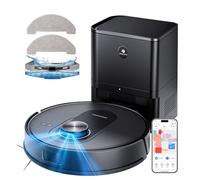 Proscenic Q8 MAX Robot Aspirador y Fregasuelos Potente 8000Pa/200 Min, Robot Aspirador con Sistema de Navegación Láser Inteligente, App y Alexa/Google/Siri, para Moqueta y Pelo de Mascotas/Suelos