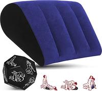 Prosixtoy Juguetes Sexo Almohada Cojín Posición Sexo - Triángulo Rampa Hinchable Cuñas Dados Sexo Juego Sexo Mobiliario Sexo Almohada de Apoyo Posiciones para Hombres Mujeres Parejas (Azul)