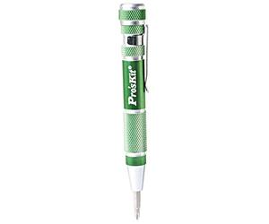 PRO'SKIT Juego de destornilladores 9 en 1 (10 piezas, puntas intercambiables, agarre antideslizante)