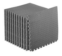 ProsourceFit Exercise Puzzle Mat, EVA Foam Interlocking Tiles Protective and Cushion Flooring for Gym Equipment, Exercise and Play Area, Grey - 1/2 Inch - 144 Sq Ft - 36 Tiles