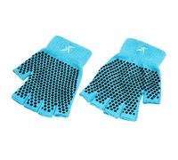 ProsourceFit Grippy Yoga Gloves, Hand Grips with Firm Fingerless Design, One Size Fits All for Women and Men, Aqua