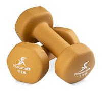 ProsourceFit Neoprene Dumbbells Mancuernas, Unisex-Adult, Marrón, 11 LB