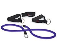 ProsourceFit Single Stackable Resistance Bands with Door Anchor and Exercise Guide, 20-30 LB, Heavy Duty Fitness Tube for Full-Body Exercises and Home Workouts, Purple