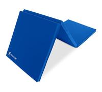 ProsourceFit Tri-Fold Folding Thick Exercise Mat 6’x2’ with Carrying Handles for MMA, Gymnastics Core Workouts, Blue